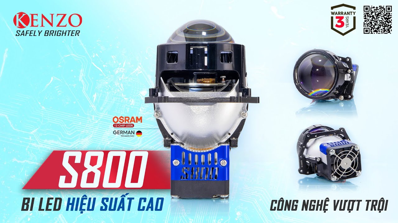 Ra Mắt Bi Led Kenzo S800 Hoàn Toàn Mới. Ngoại Hình Lột Xác - Hiệu Suất Vượt Trội - Nâng Tầm Ánh Sáng